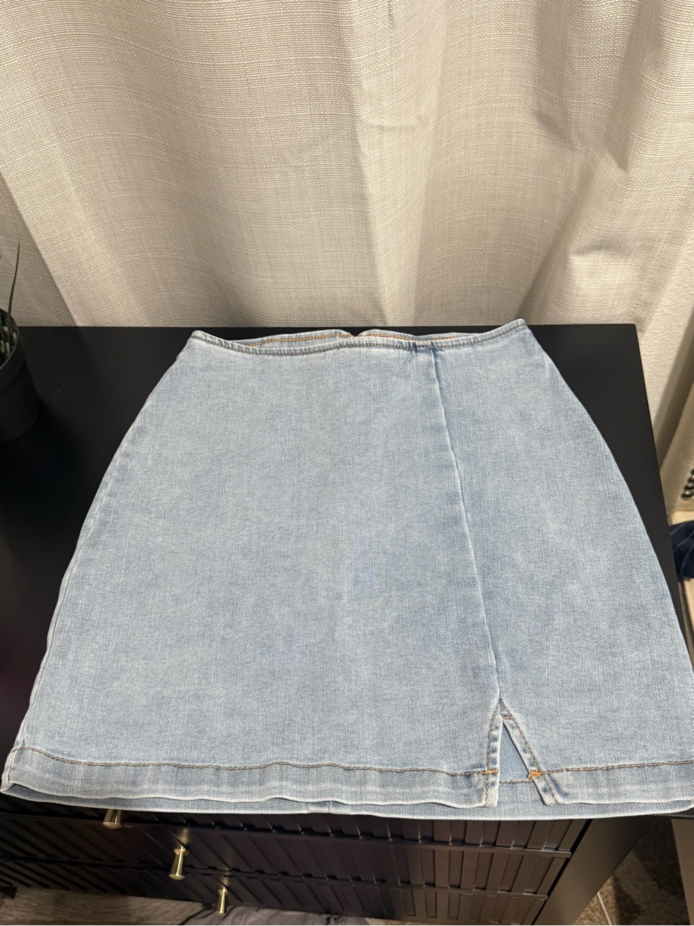 wild fable Light Blue Denim Mini Skirt - Front Slit